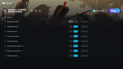napoleon total war imperial edition cheats|Napoleon: Total War Imperial Edition Cheats and Trainer for Steam.